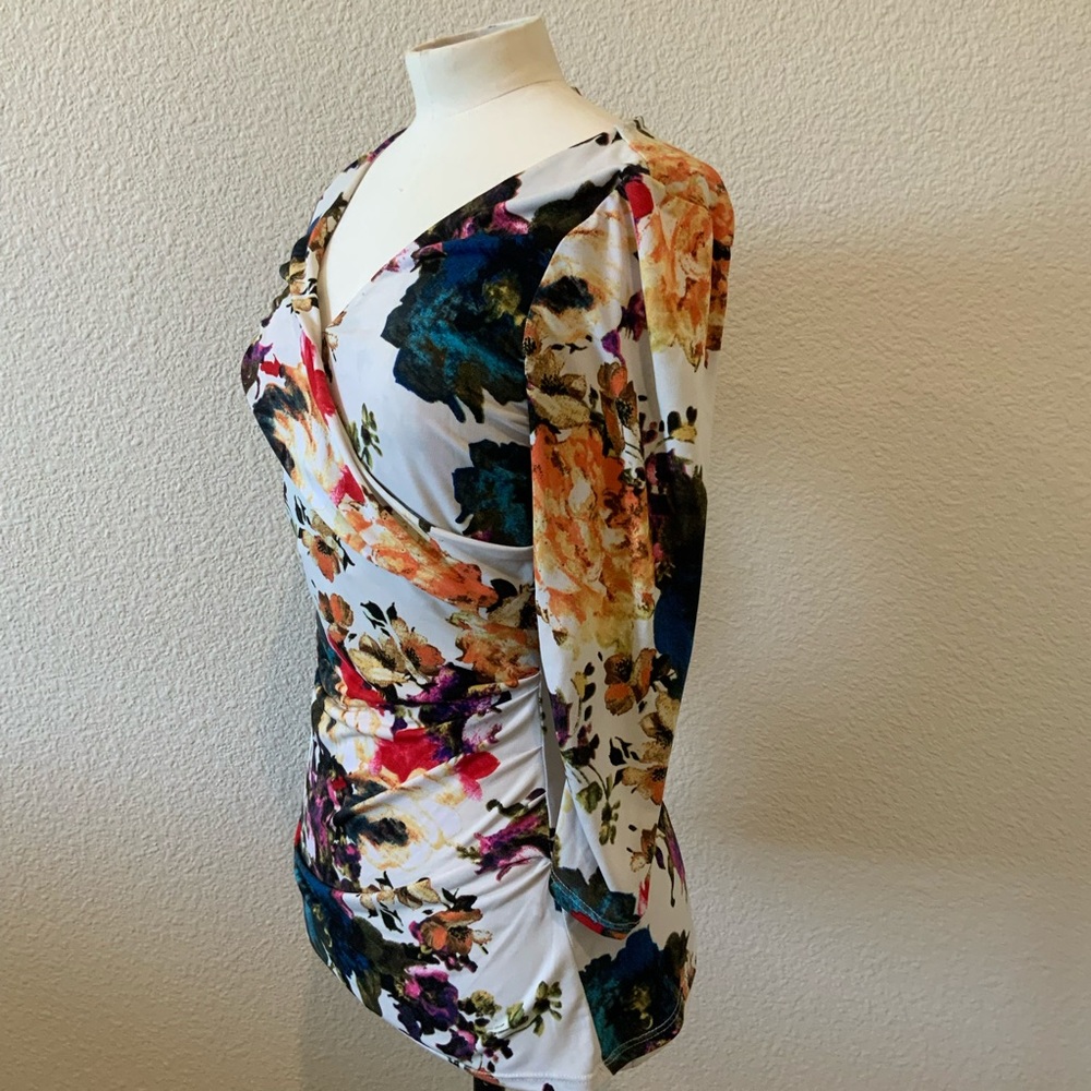 Boston Proper colorful print  top - Picture 3 of 6